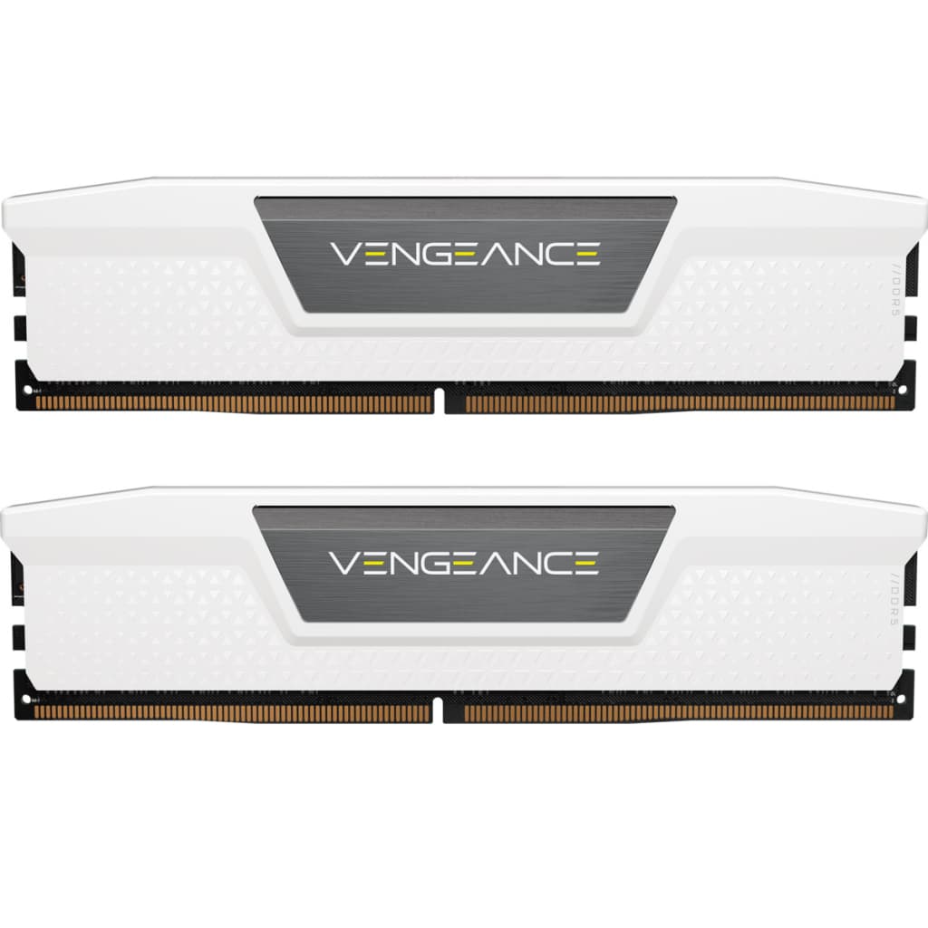Модуль пам'яті для комп'ютера DDR5 64GB (2x32GB) 6000 MHz Vengeance White Corsair (CMK64GX5M2B6000Z30W)
