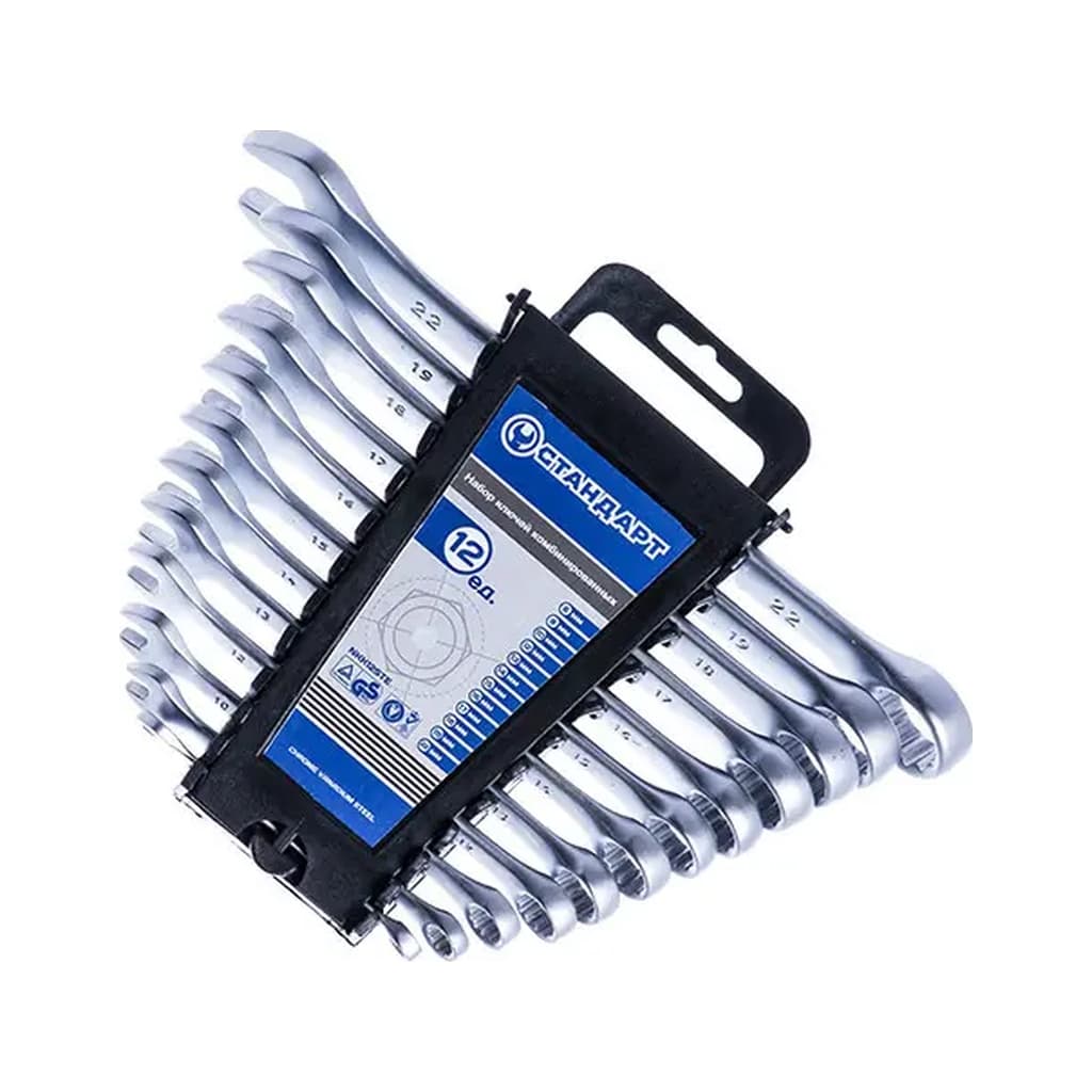 Ключ Стандарт комбінований 12 шт 6-22 мм на холдері (NKK12STE)