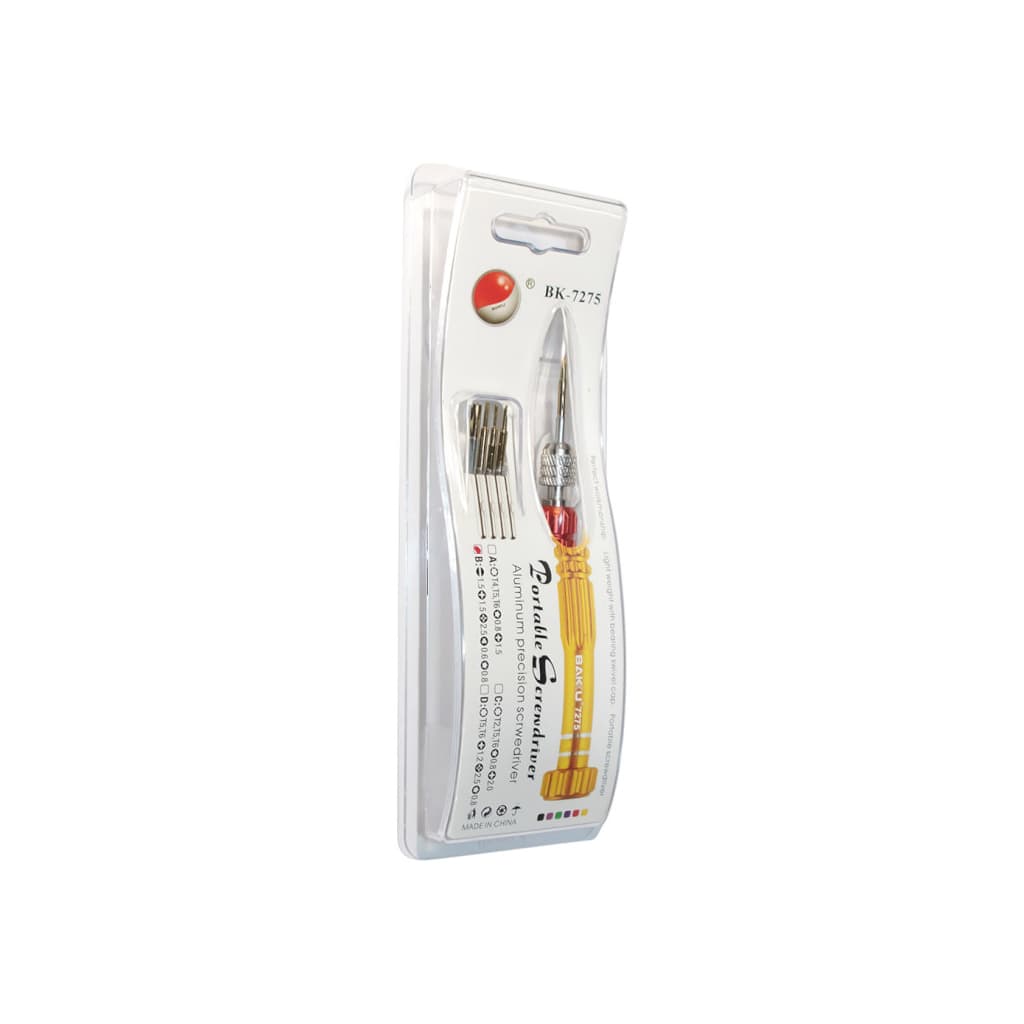 Викрутка Bakku BK-7275 T4,T5,T6,зведа 0.8,крест 1.5, Blister (BK-7275)