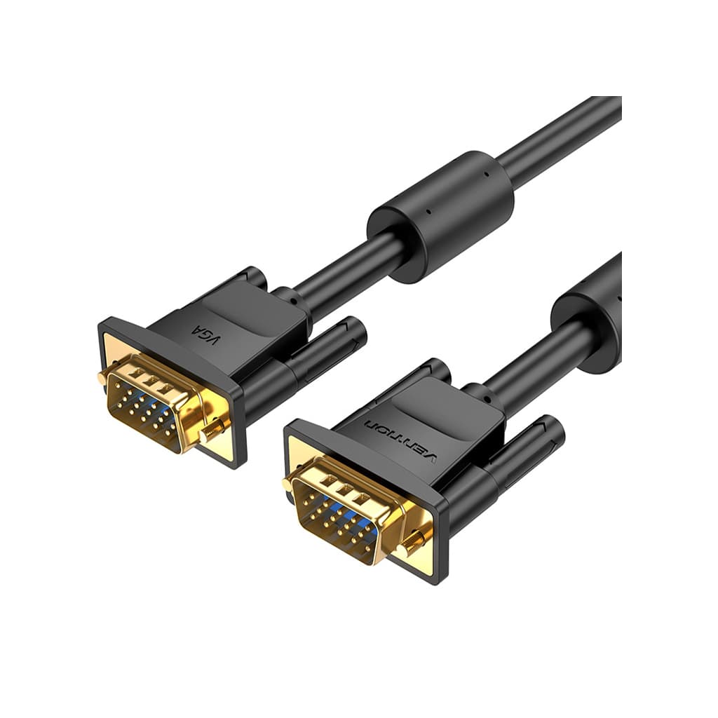 Кабель мультимедійний VGA M to VGA M 1.5m black VENTION (DAEBG)