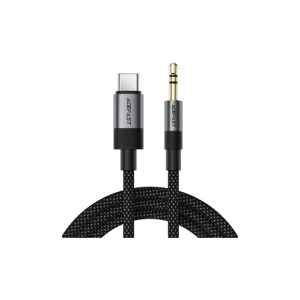 Кабель мультимедійний USB-C to 3.5mm M 0.15m black Acefast (6974316285274)