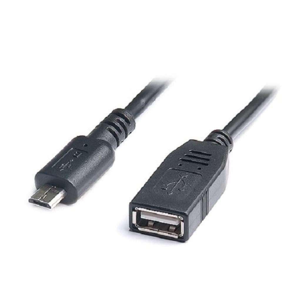 Перехідник OTG USB 2.0 AF to Micro 5P 0.1m REAL-EL (EL123500014)