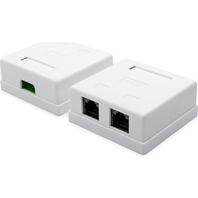 Розетка Atcom (15254) зовнішня UTP 5e 2-порти RJ45