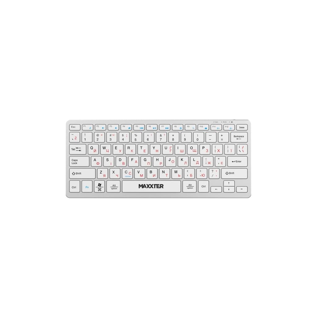 Клавіатура Maxxter KBW-C01S-UA Wireless UA White (KBW-C01S-UA)