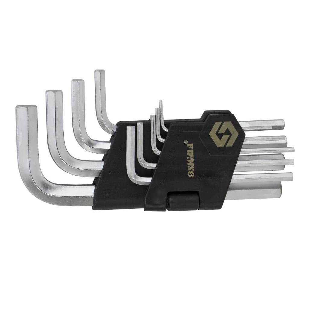 Ключ Sigma набір шестигранних 9шт 1.5-10мм CrV, короткі (4022011)
