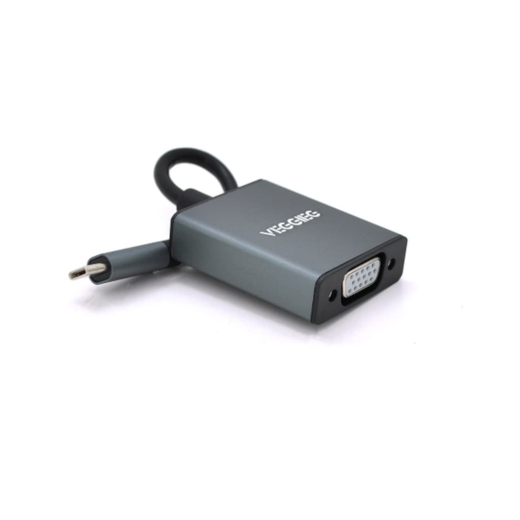 Перехідник USB-C M to VGA F 0.1m black VEGGIEG (TV-S/B/19906)