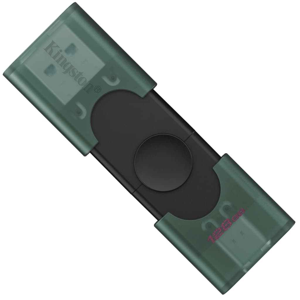 USB флеш накопичувач Kingston 128GB DataTraveler Duo USB 3.2 / Type-C Black/Green (DTDEG2/128GB)