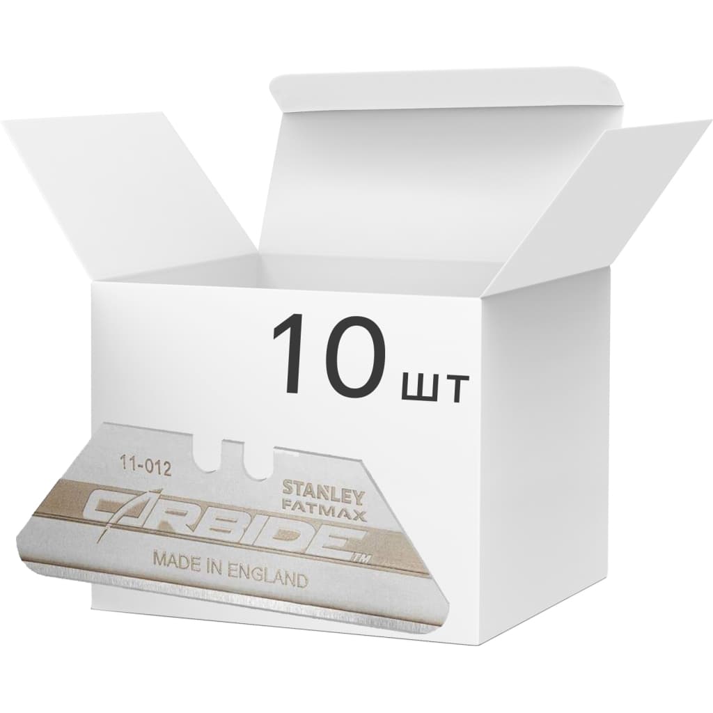Лезо Stanley Carbide, трапецеподібні із закругленими кутами, 10 штук. (FMHT11012-2)