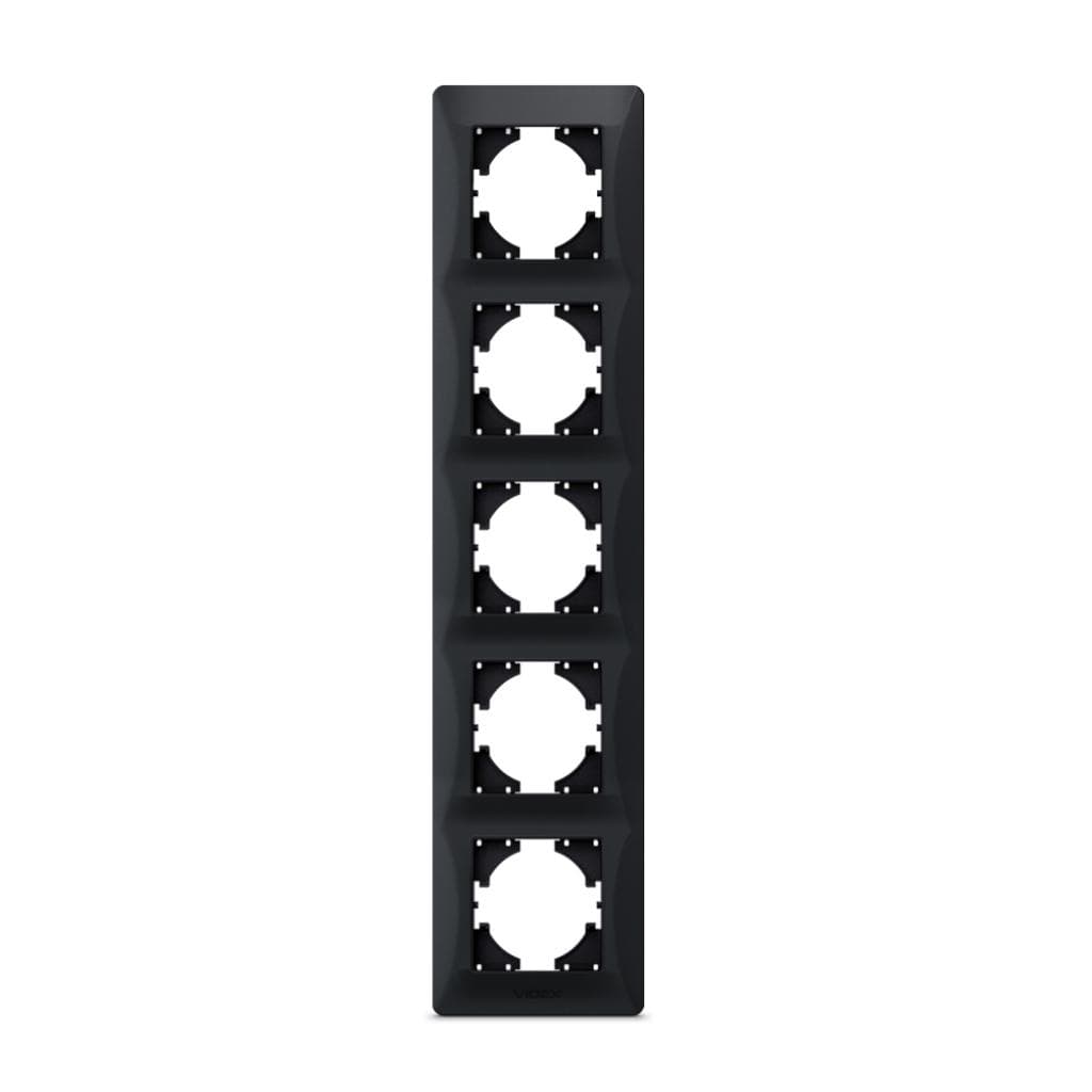 Рамка Videx BINERA чорний графіт 5 поста (VF-BNFR5V-BG)