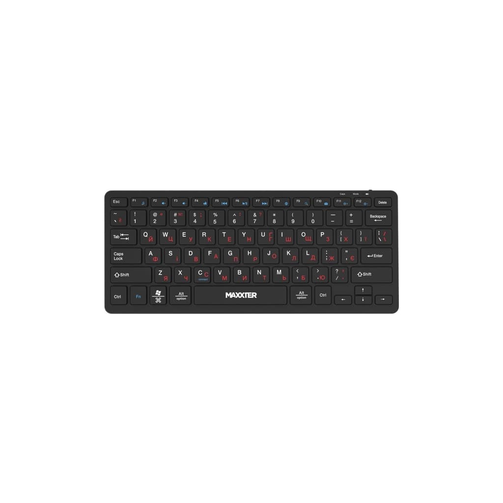 Клавіатура Maxxter KBW-C01B-UA Wireless UA Black (KBW-C01B-UA)