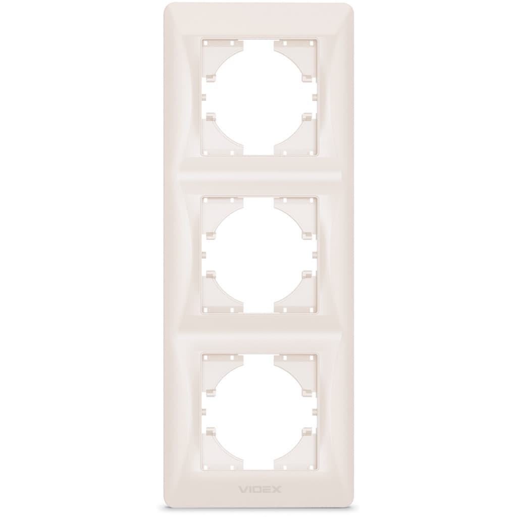 Рамка Videx BINERA кремова 3 поста (VF-BNFR3V-CR)