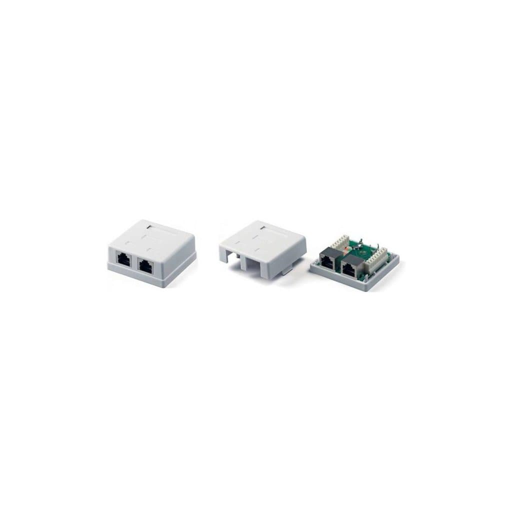Комп'ютерна розетка Eserver RJ45x2 STP cat.5e (WT-2045A)