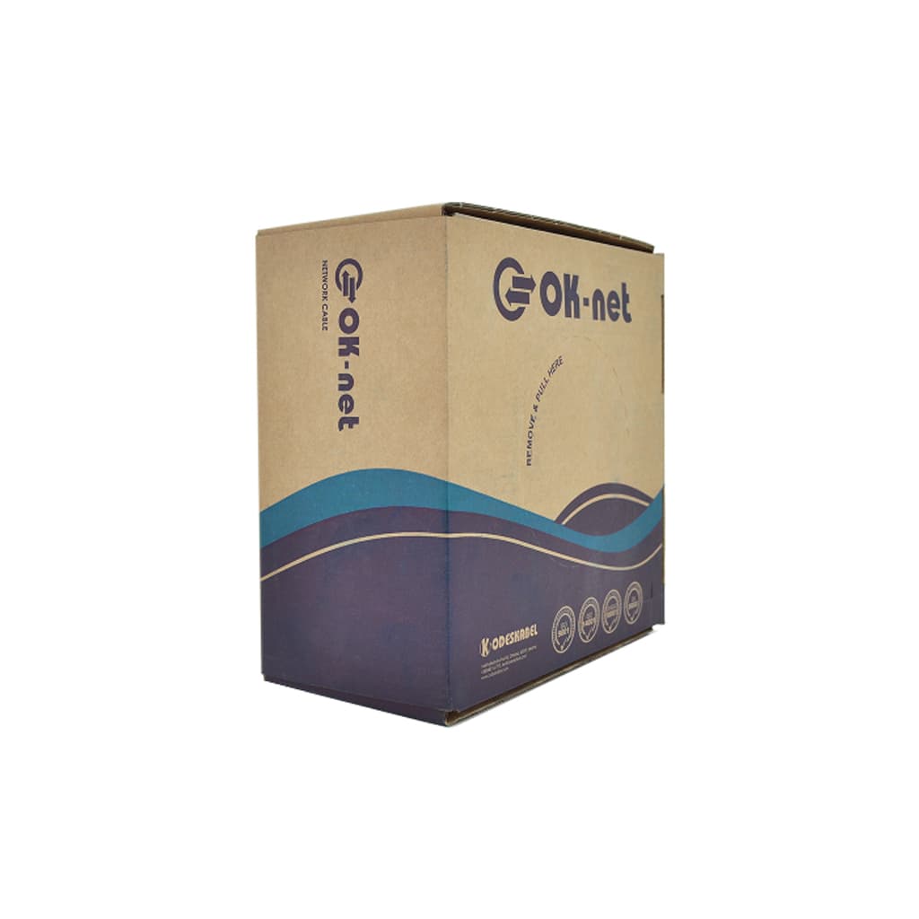 Кабель мережевий OK-Net FTP 100м cat.5e (F/UTP-cat.5E-SL) (КПВЭ-ВП (100) 4*2*0,48 / 100)