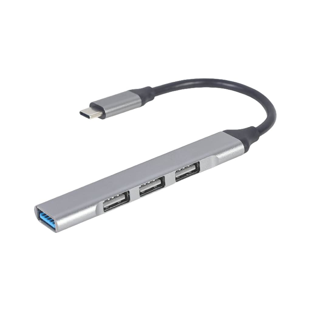 Концентратор Gembird USB-C to 1xUSB 3.1 + 3xUSB 2.0 silver (UHB-CM-U3P1U2P3-03)