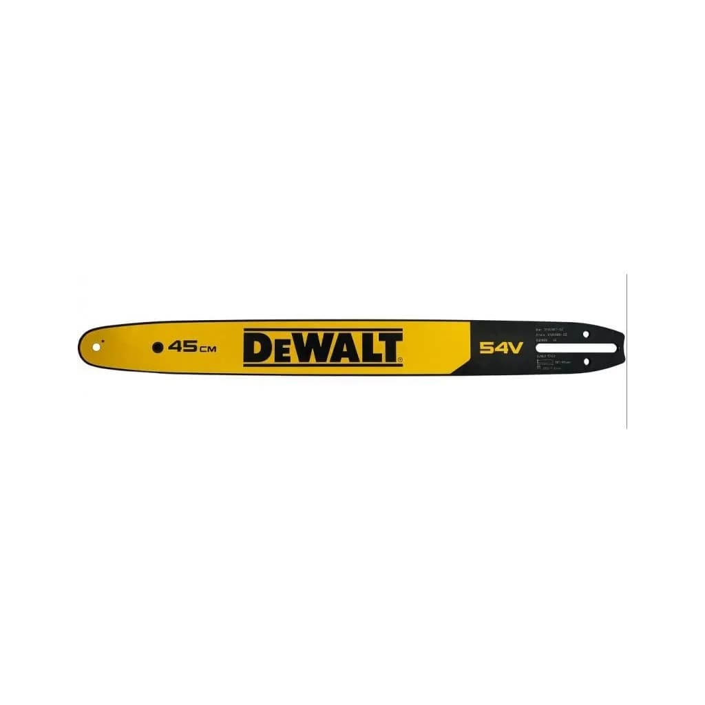 Шина для ланцюгової пили DeWALT 3/8", 1.3 мм, довжина 18"/45 см (DT20687)
