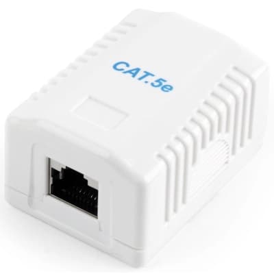 Розетка Cablexpert (NCAC-1F5E-01) 1хRJ-45, Cat5Е, зовнішня, біла