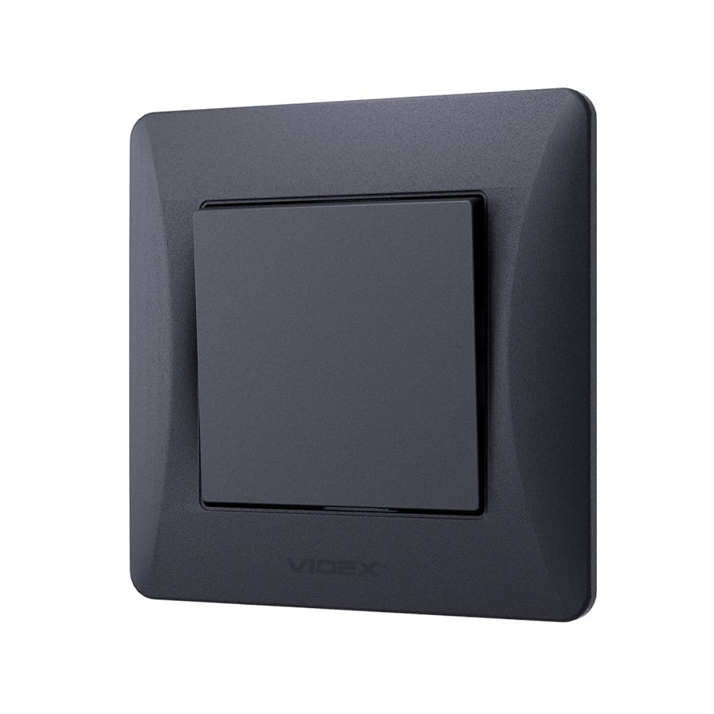 Вимикач Videx BINERA 1кл чорний графіт (VF-BNSW1-BG)