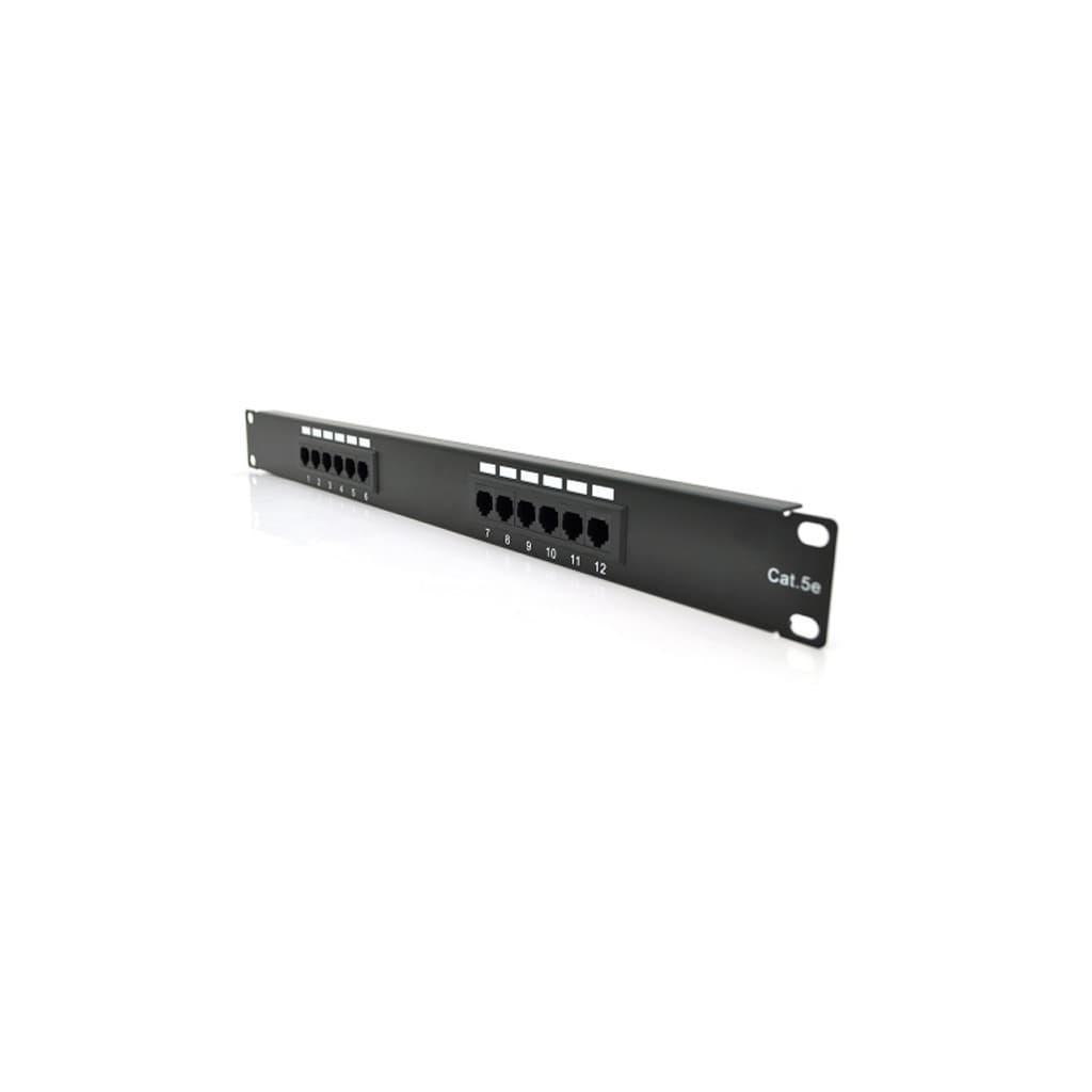 Патч-панель 19" 12хRJ-45 UTP 1U cat.5e PiPo (PP125191U)