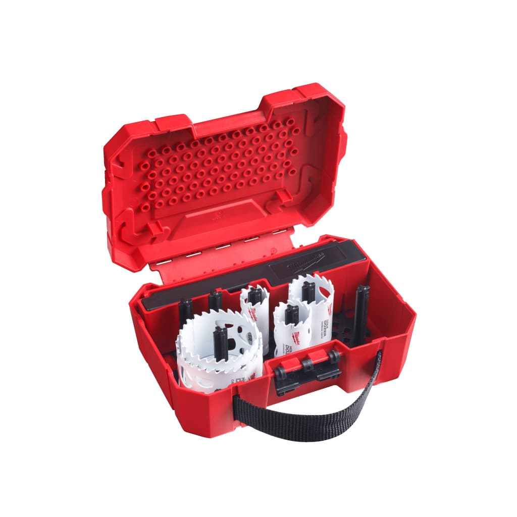 Коронка Milwaukee HOLEDOZER CARBIDE - 22, 29, 35, 51, 57, 64 мм, 9 шт (49223079)