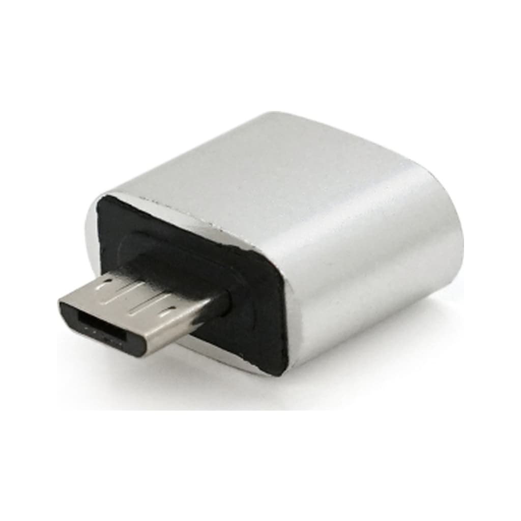 Перехідник USB 2.0 AF to Micro 5P M OTG silver Voltronic (YT-AF/M)