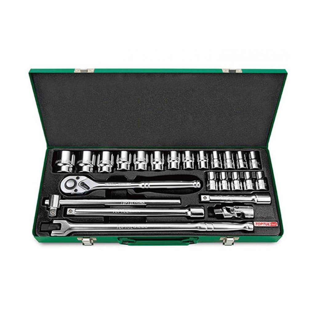 Набір інструментів Toptul головки з тріскачкою 1/2" 24од. (6-гр.) (GCAD2401)