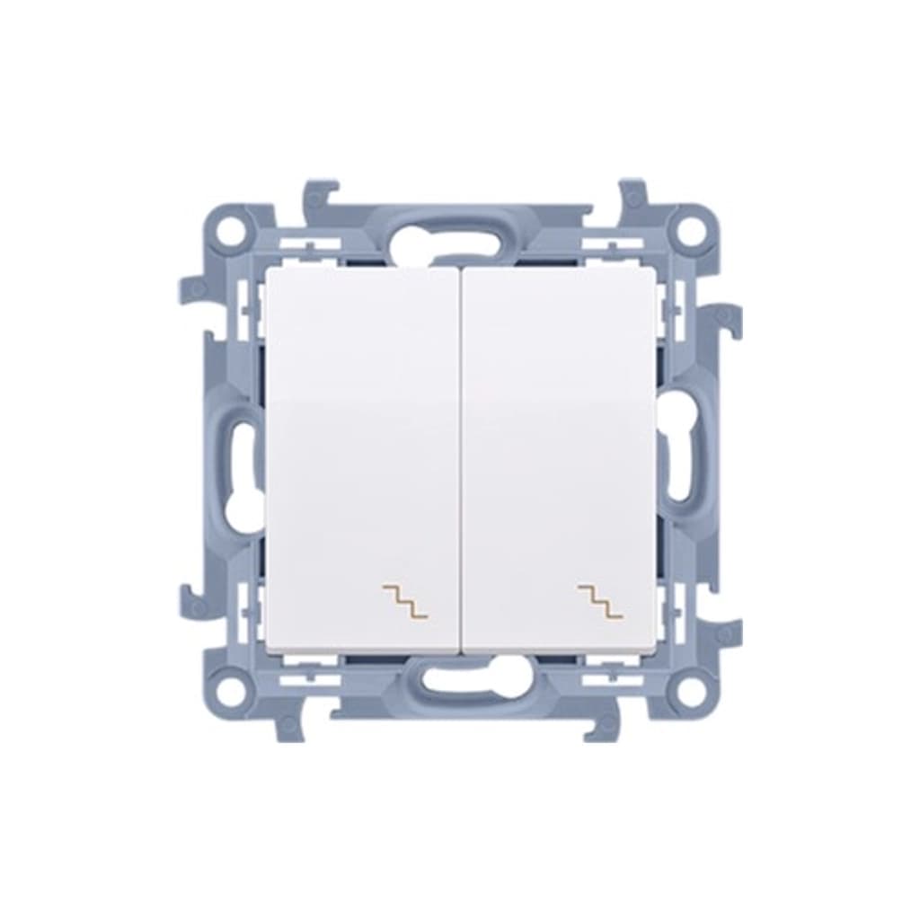 Перемикач Simon 2х, білий (CW6/2.01/11)