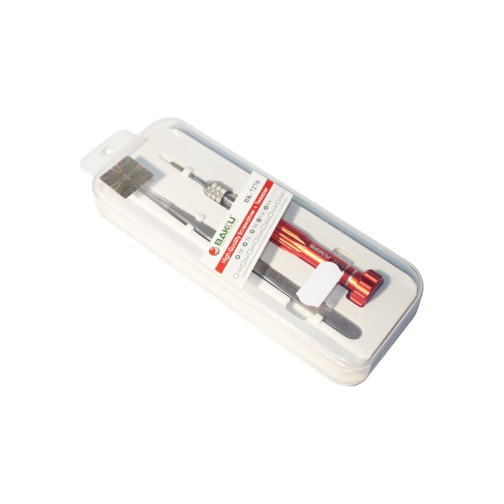 Набір інструментів Bakku BK-7270 T4,T5,T6,зведа 0.8,крест 1.5,пинцет, Blister (BK-7270)