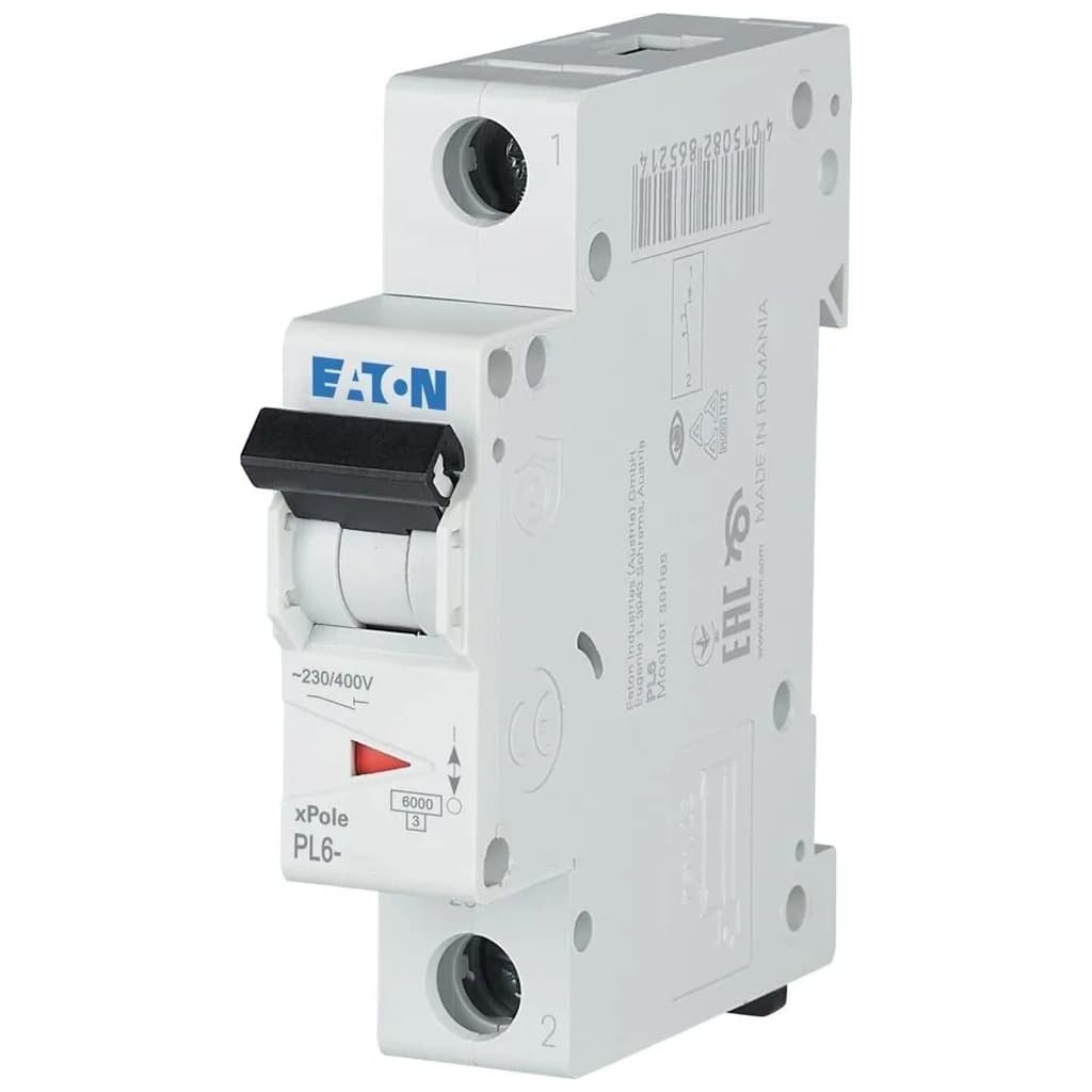 Автоматичний вимикач Eaton 1-п. М1 С 10А PL6 6кА