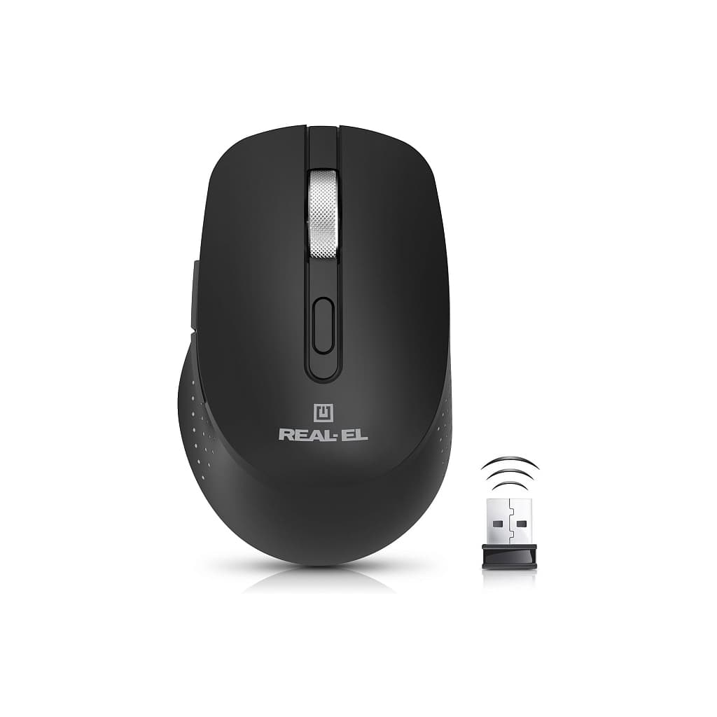 Мишка REAL-EL RM-380W Wireless Black (EL123200057)