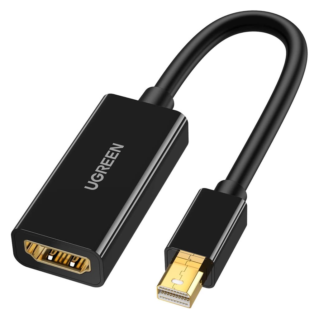 Перехідник Mini DisplayPort M to HDMI F 4K 30Hz black Ugreen (40360)