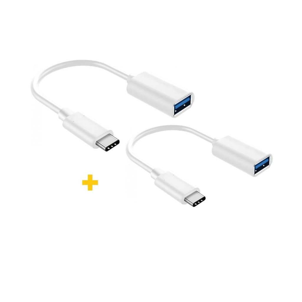 Перехідник OTG USB 2.0 AF to USB-C 0.11m 2PCS white XoKo (XK-AC230-WH2)