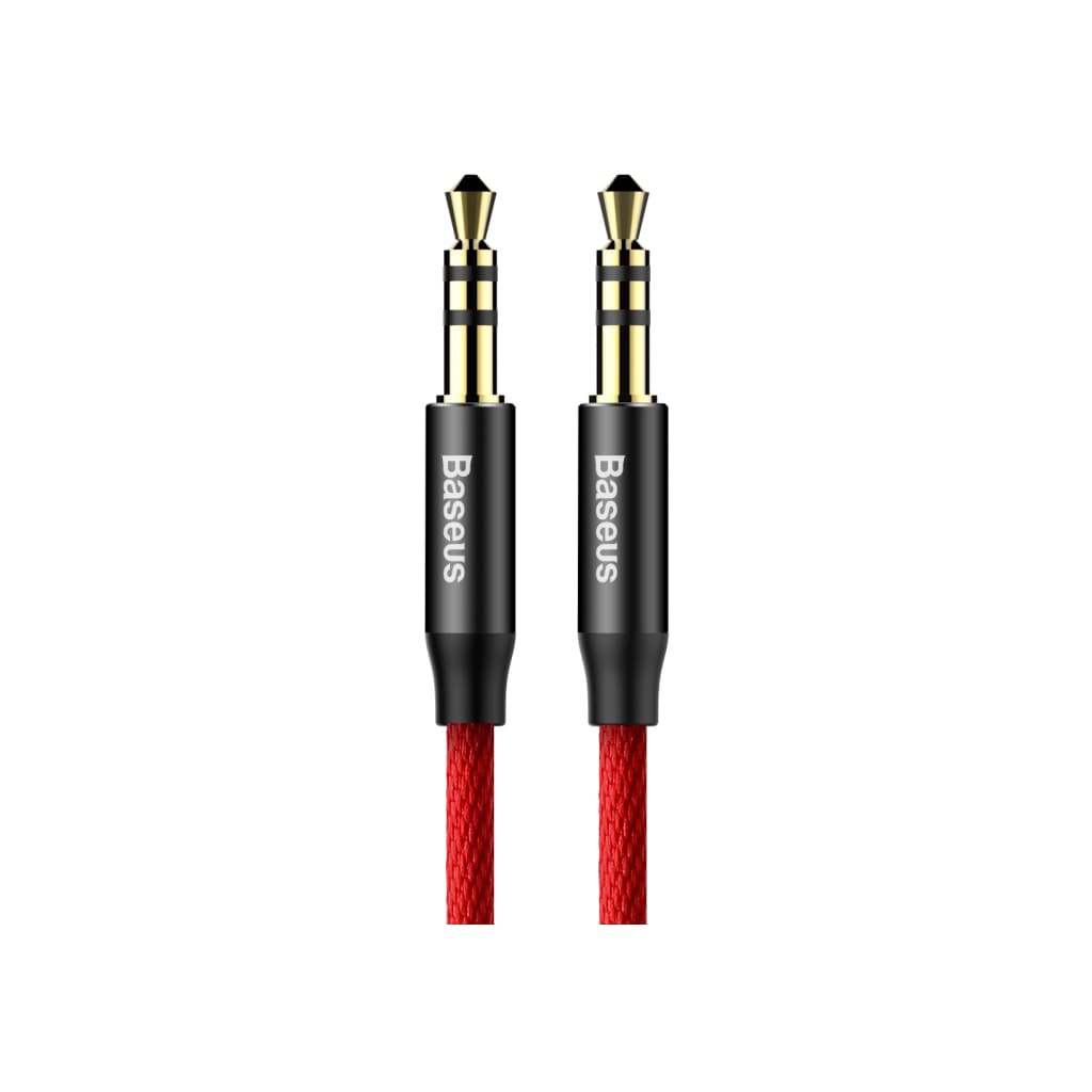 Кабель мультимедійний 3.5mm M to 3.5mm M 1.0m red-black Baseus (CAM30-B91)