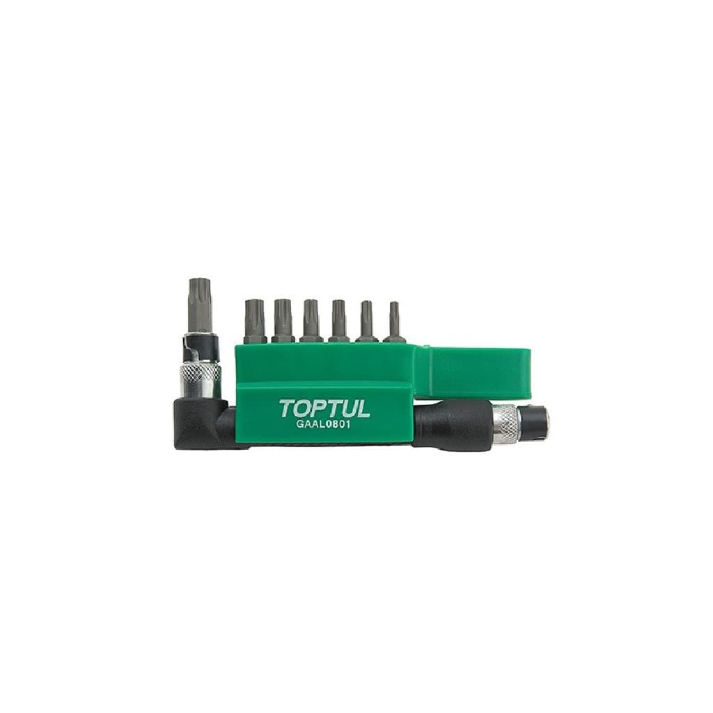 Набір біт Toptul TORX 1/4" T10H-T40H + Г-обр. перехідник 8шт. (GAAL0801)
