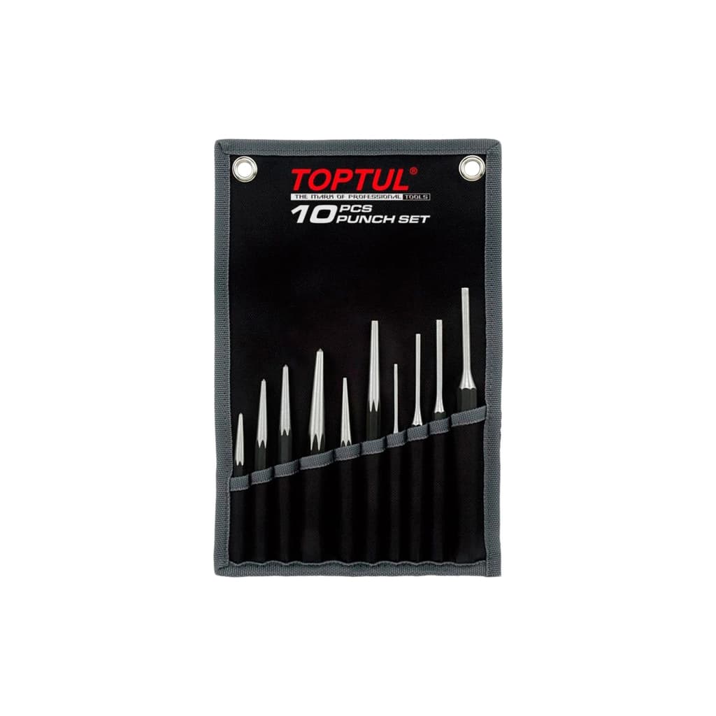 Набір інструментів Toptul добійників і кернів, 10шт., чохол (GPAQ1001)