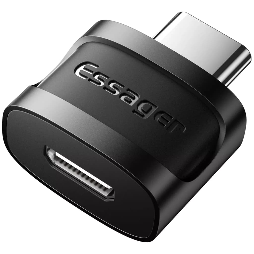 Перехідник USB-C M to Micro 5P F gray Essager (EZJMC-XL01)
