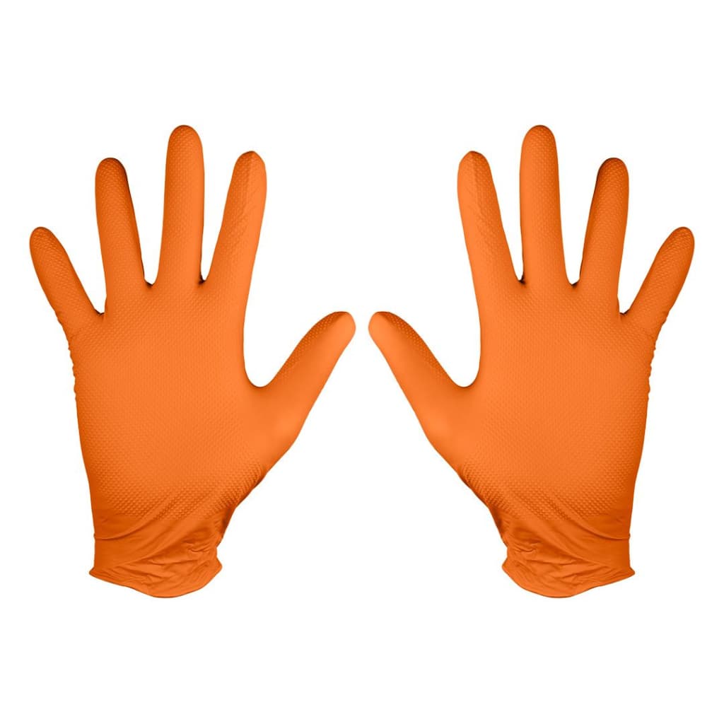 Захисні рукавиці Neo Tools робочі/медичні, перфоровані нітрилові, р.XL, 50шт., помаранчевий (97-690-XL)