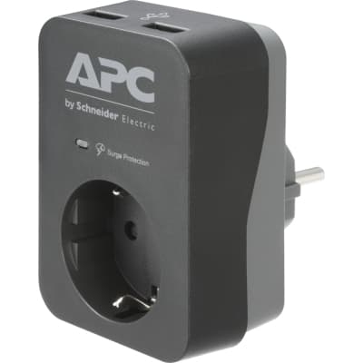 Мережевий фільтр живлення APC Essential SurgeArrest 1 Outle, 2 USBt (PME1WU2B-RS)