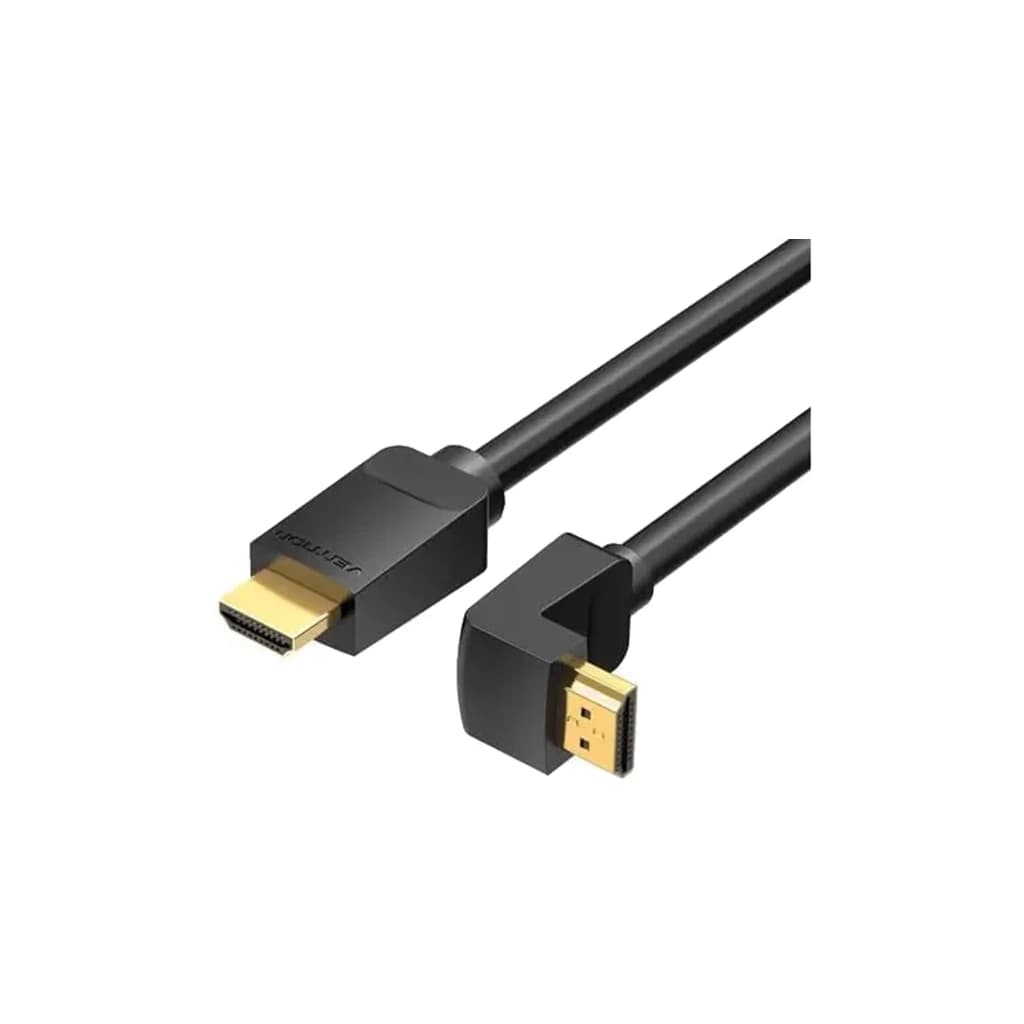 Кабель мультимедійний HDMI M to HDMI M 1.5m 90° corner black VENTION (AAQBG)