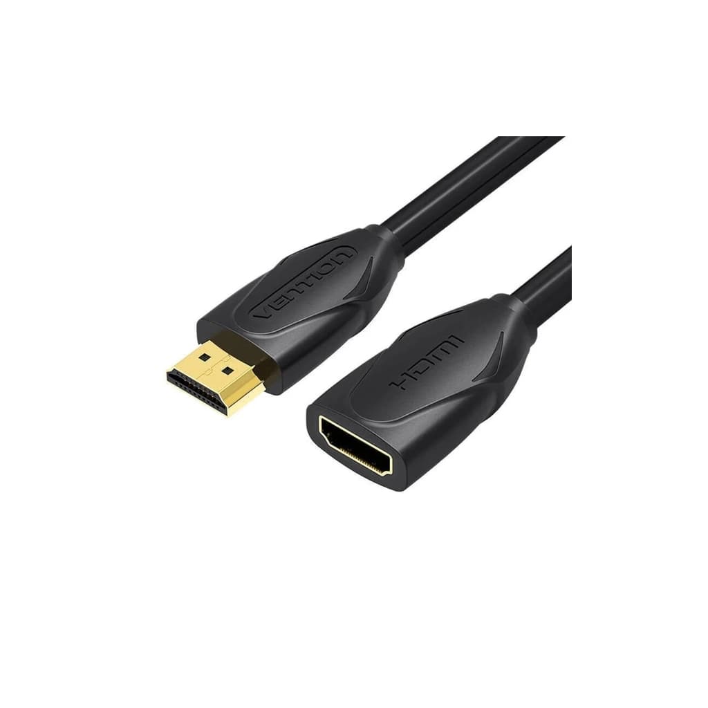 Кабель мультимедійний HDMI M to HDMI F 0.5m black VENTION (VAA-B06-B050)