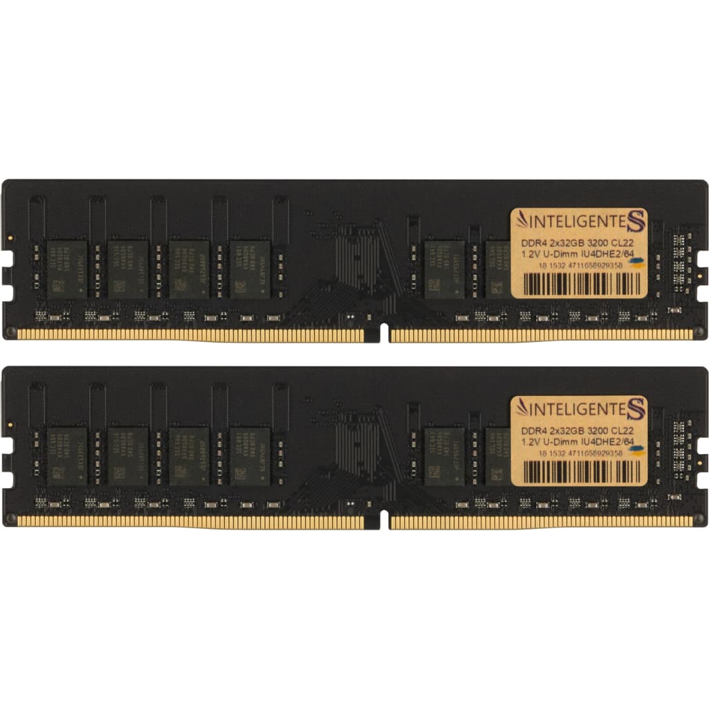 Модуль пам'яті для комп'ютера DDR4 64GB (2x32GB) 3200 MHz INTELIGENTES (IU4DHE2/64)