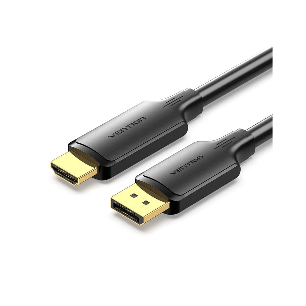 Кабель мультимедійний DisplayPort M to HDMI M 1.8m 4K black VENTION (HFOBAC)