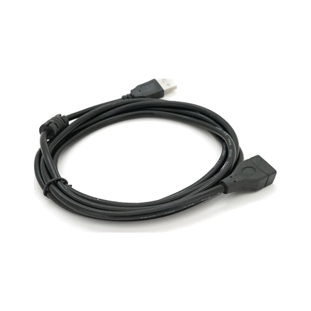 Дата кабель USB 2.0 AM/AF 2.0m ferrite black Voltronic (YT-AM/AF-2.0B)