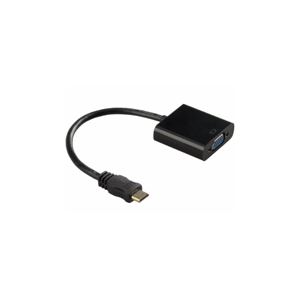 Перехідник mini HDMI M to VGA F 0.3m 4K/2K black Voltronic (YT-C-mnHDMI(M)/VGA(F)-B)
