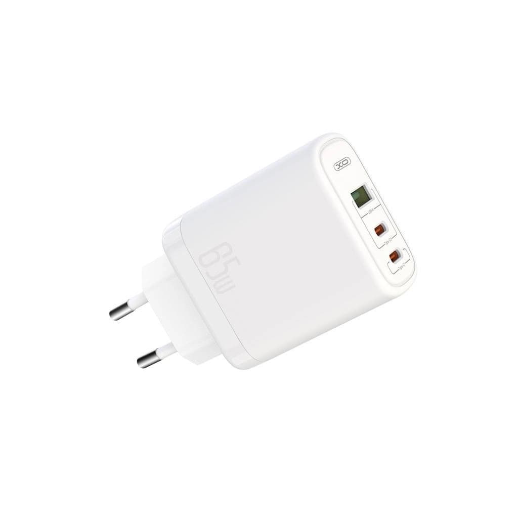 Зарядний пристрій XO 2xUSB-C PD65W + 1xUSB 45W white (СE04-WH)