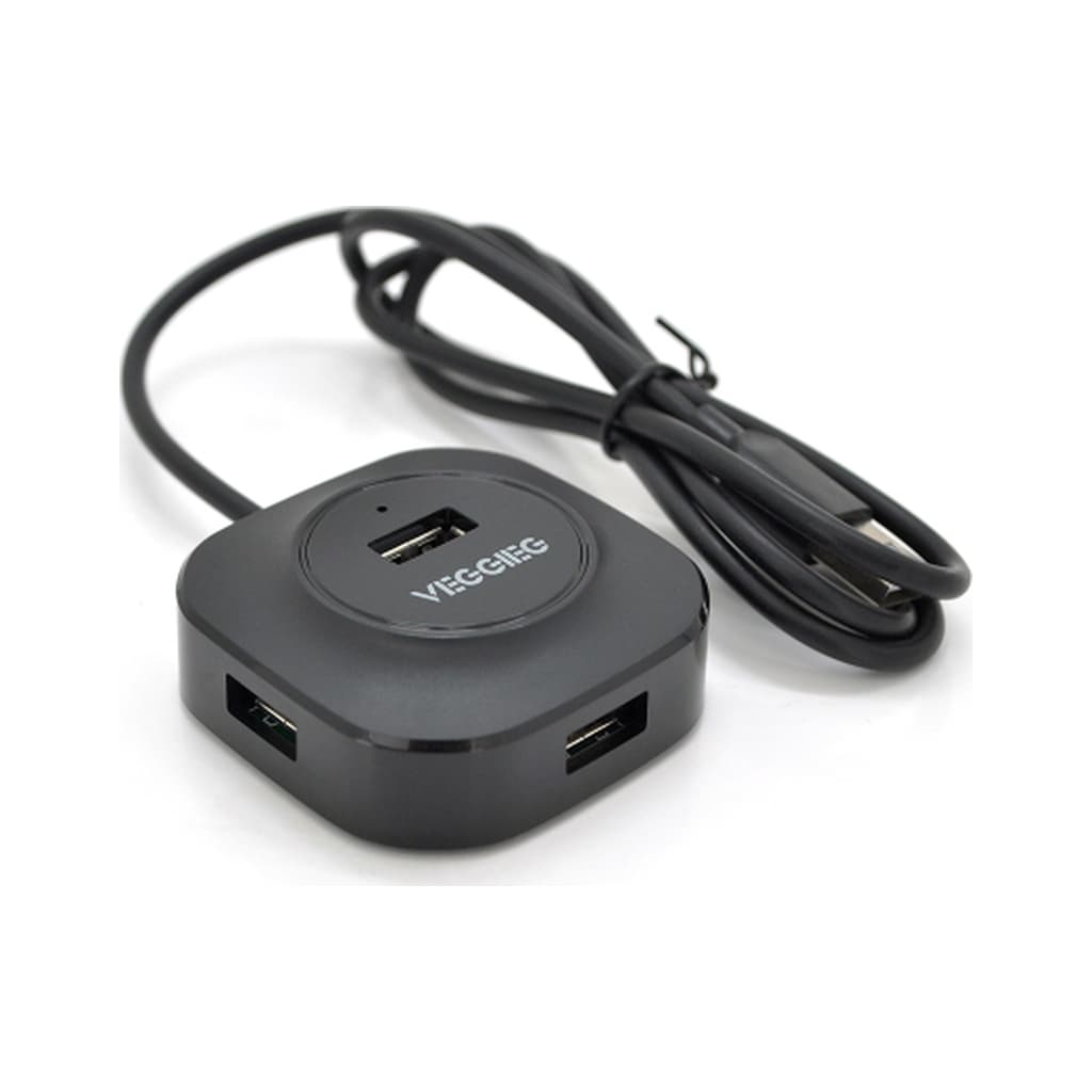 Концентратор VEGGIEG USB 2.0 to 4xUSB 1.0m black (V-U2409)