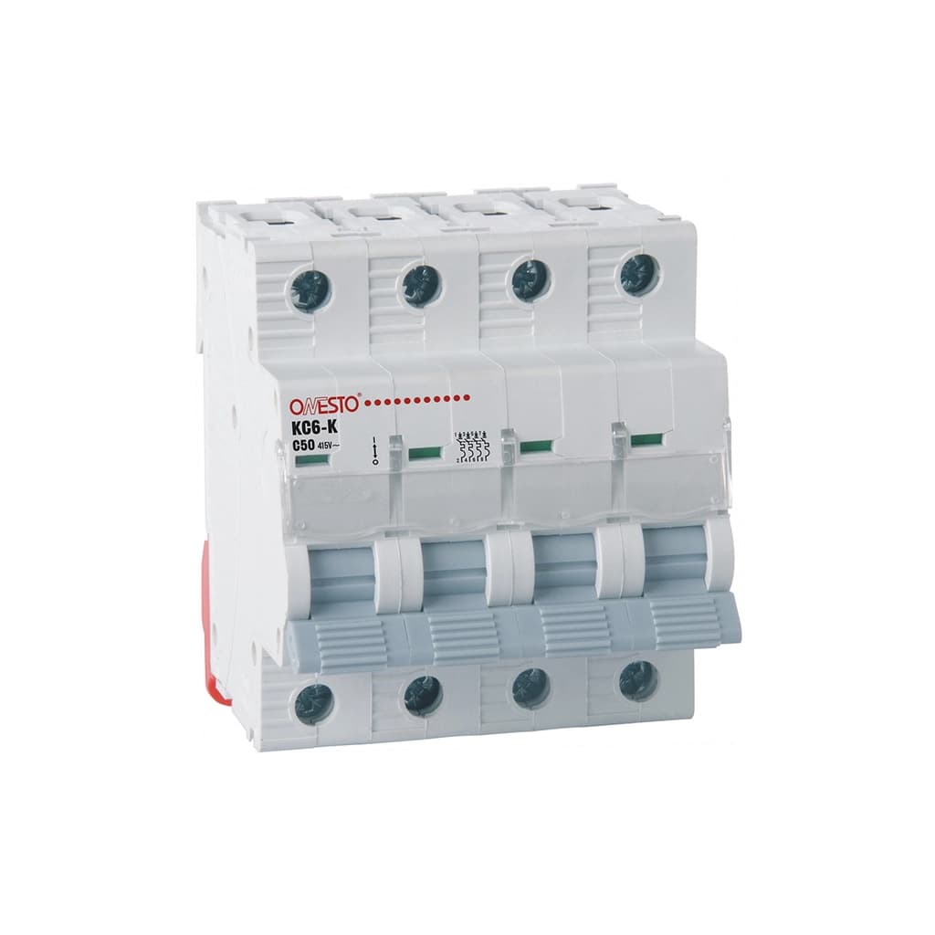 Автоматичний вимикач ONESTO 4п С 25А MCB 6kA (KC6-K)