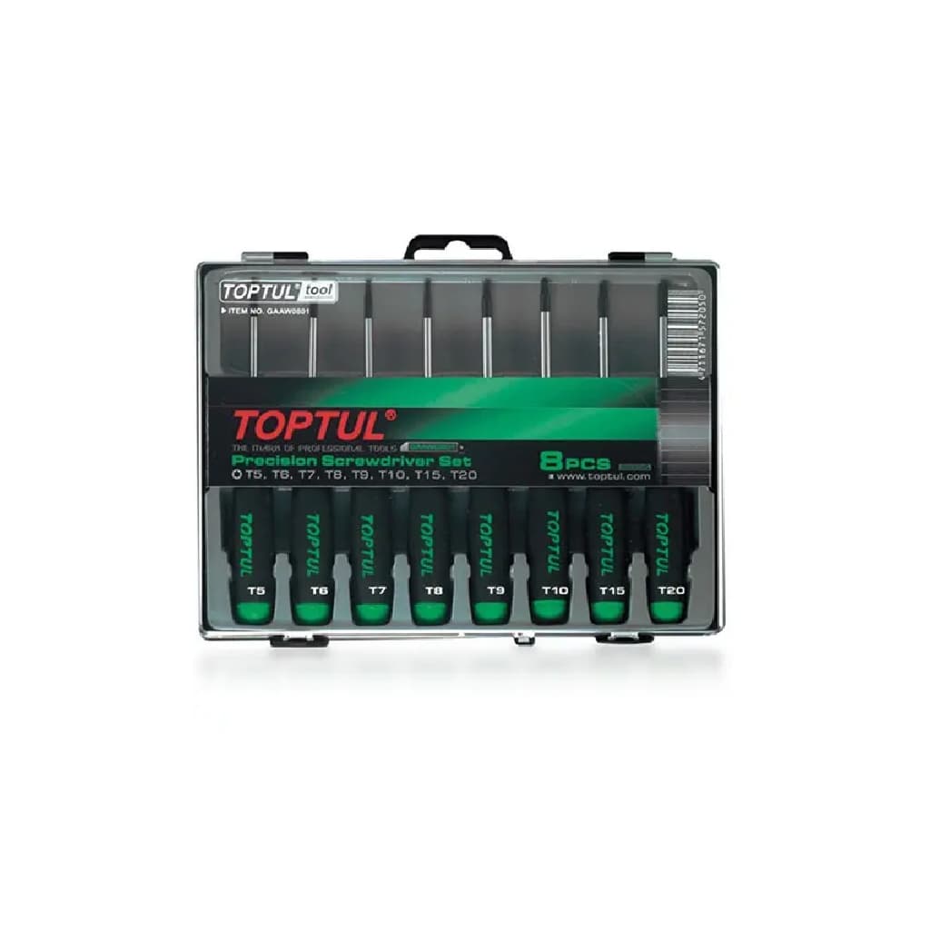 Набір викруток Toptul для точних робіт (T5-T20) 8шт. (GAAW0801)