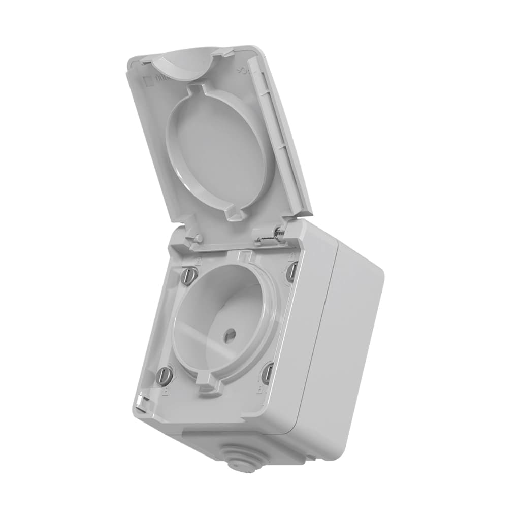 Розетка Videx BINERA IP65 зовнішня 1ая сіра (VF-BNW21-G)