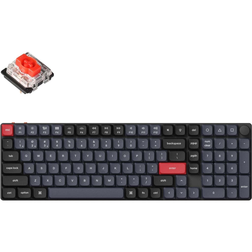 Клавіатура Keychron K17 PRO Gateron MX 2.0 Red QMK Hot-swap Wireless/Bluetooth/USB-А UA Black (K17P-H1-UA)