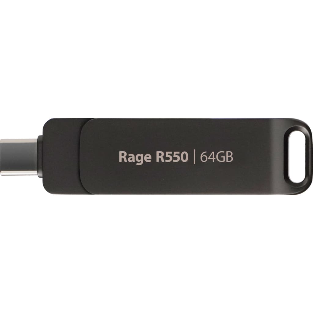 USB флеш накопичувач Patriot 64GB Rage R550 Matte Black USB/Type-C 3.2 (PE64GR550DSAD)